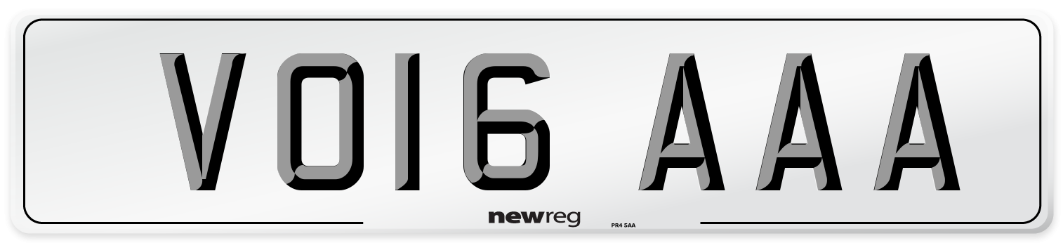 VO16 AAA Number Plate from New Reg